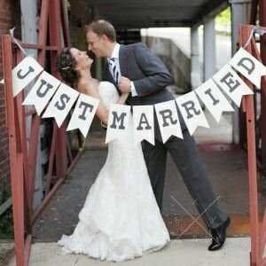 Гирлянда"Just Married "на свадьбу.Аксессуар фотосессии.Свадебный декор