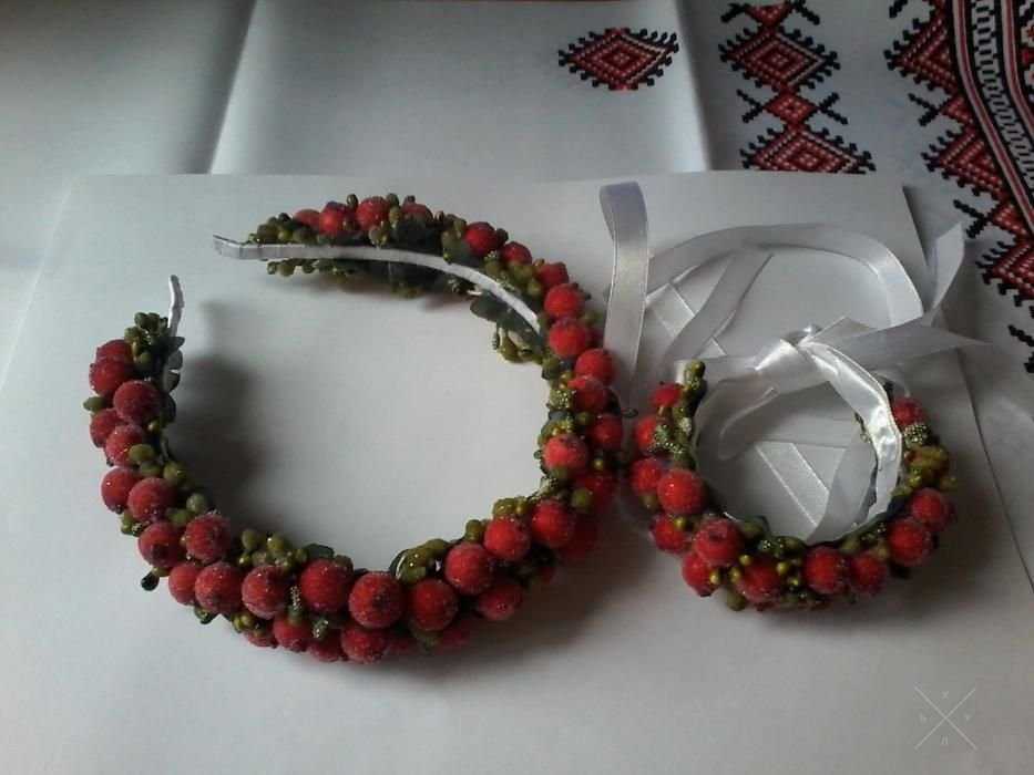 Вінок та браслет з "цукрової калини"