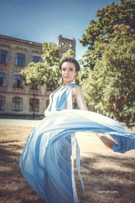 Платье легкое (небесного цвета)