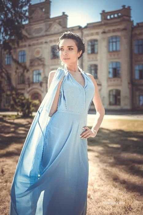 Платье легкое (небесного цвета)