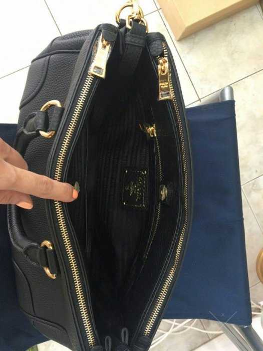 Кожаная сумка Prada 38 см. Люкс.э0