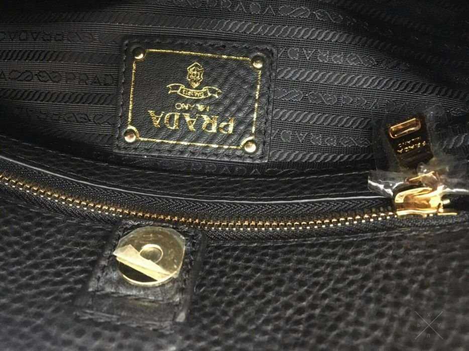 Кожаная сумка Prada 38 см. Люкс.э0