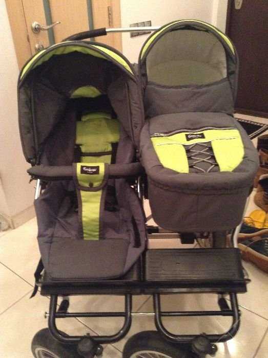 Коляска для двойни б/у Emmaljunga Twin Cangaroo 2 в 1