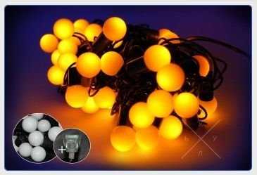 Гирлянда светодиодная "Шарики" Желтая (STRING LED) 6,5м (40Led)