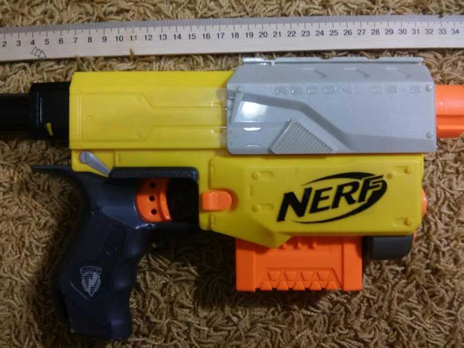 игрушка для мальчика бластер нерф Hasbro, nerf recon cs-6, 4 в 1 + 30