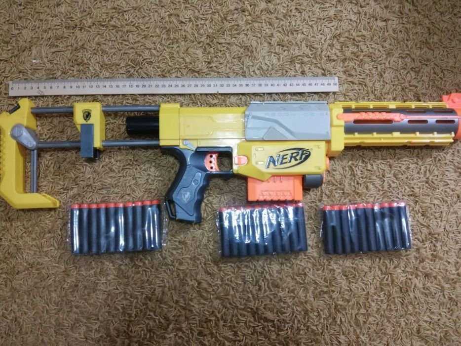 игрушка для мальчика бластер нерф Hasbro, nerf recon cs-6, 4 в 1 + 30
