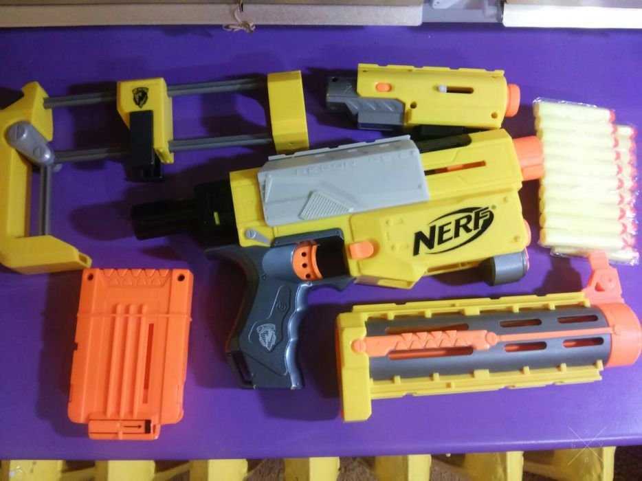игрушка для мальчика бластер нерф Hasbro, nerf recon cs-6, 4 в 1 + 30