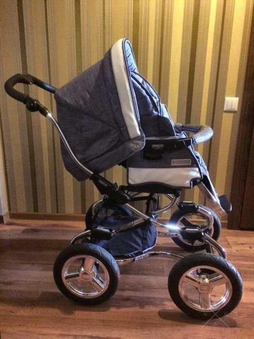 Коляска Bebecar Stylo AT Maxi, цвет синий с белым (джинсовый). Торг!!!