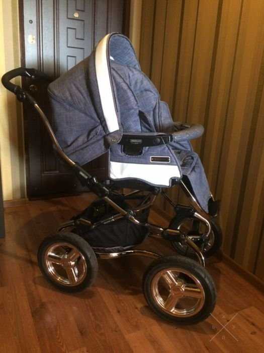 Коляска Bebecar Stylo AT Maxi, цвет синий с белым (джинсовый). Торг!!!