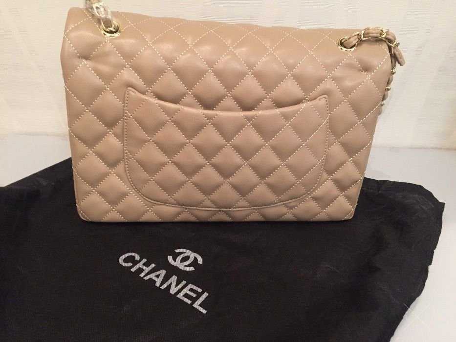 Сумка Chanel classic 30 см, бежевая,скидка!