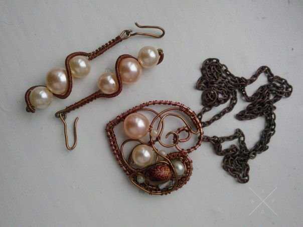 Бижутерия ручной работы из меди wire wrap "LaLunaBlanca"