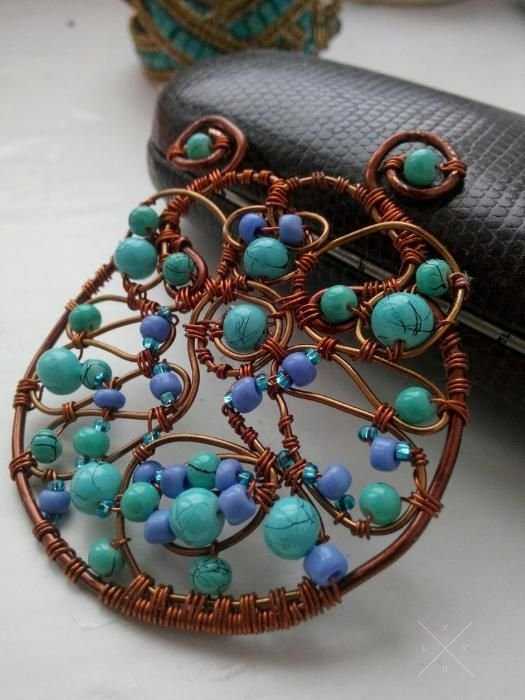 Бижутерия ручной работы из меди wire wrap "LaLunaBlanca"