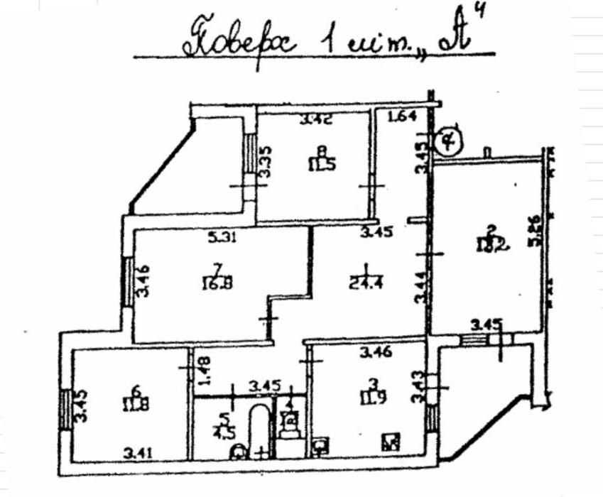 4-х комнатная, Кадетский Гай (Турецкий городок) на ул. Эрнста 6, Собст