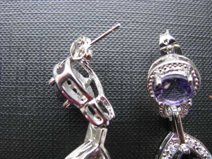 Серьги с аметистом. Элитная Бижутерия