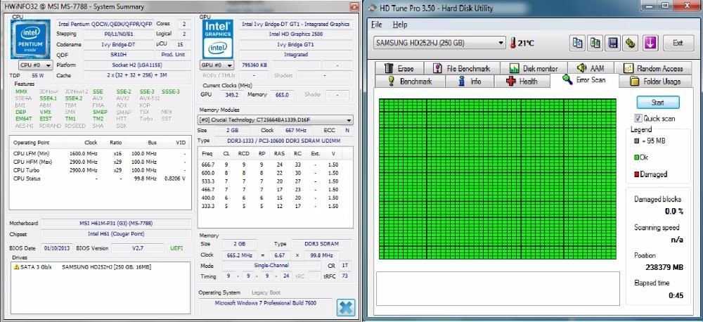 Системник в слим-корпусе: Intel Pentium G2020 и Intel Celeron G1610