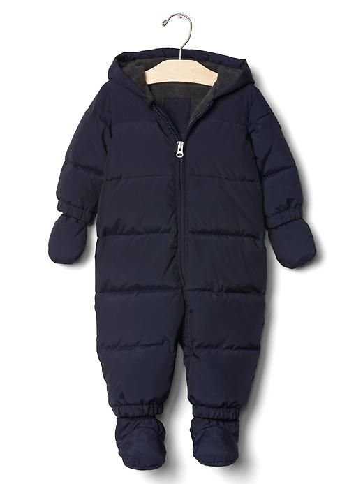 Комбинезоны GAP для детей на пуху ПОД ЗАКАЗ БЕЛЫЙ и ЦВЕТОК 6-12 СИНИЙ