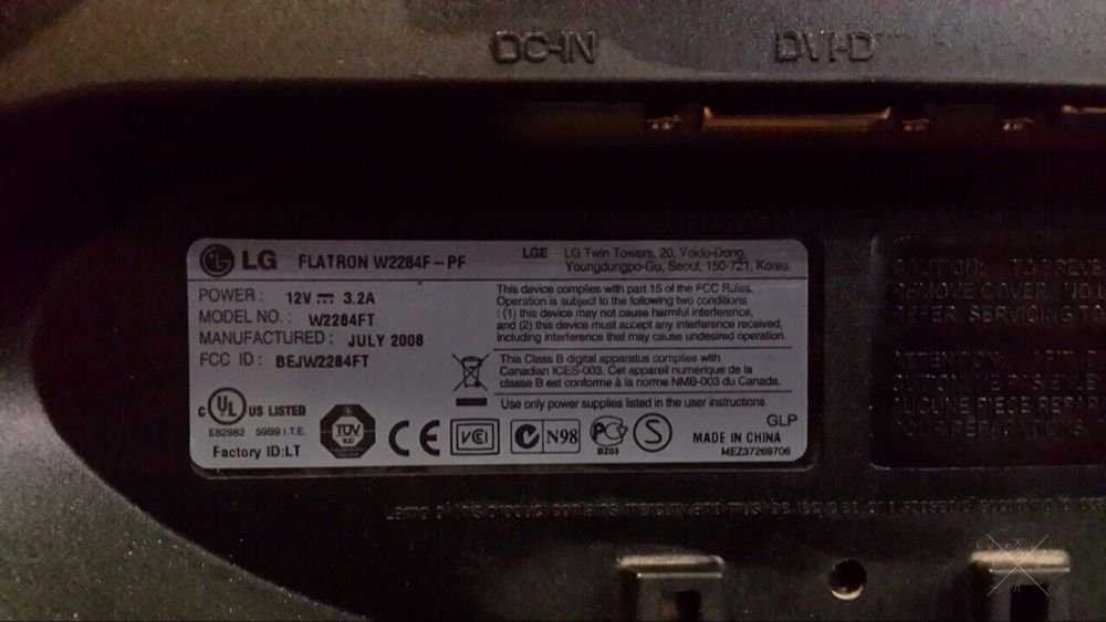 Монитор 22" LG Flatron W2284F-PF