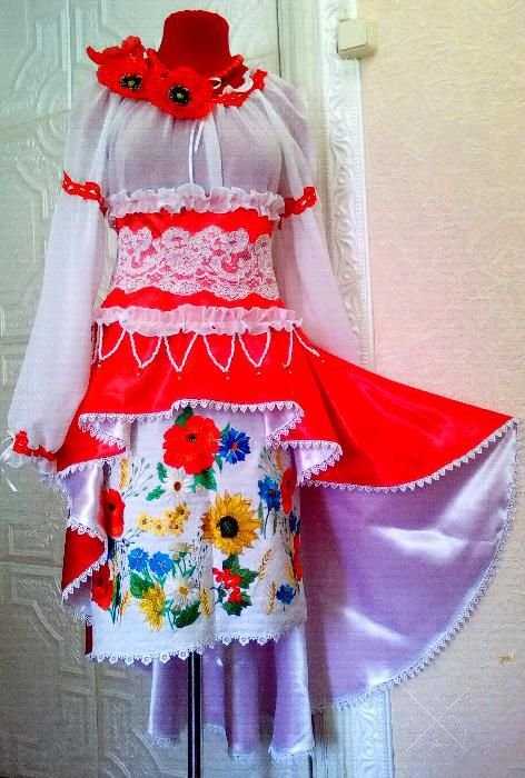 Свадебное платье в этническом стиле.
