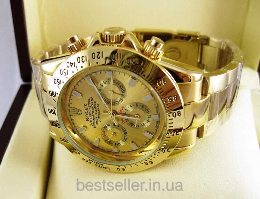 Часы ROLEX Daytona Gold (механика). КАЧЕСТВО!!! Гарантия 6 месяцев!