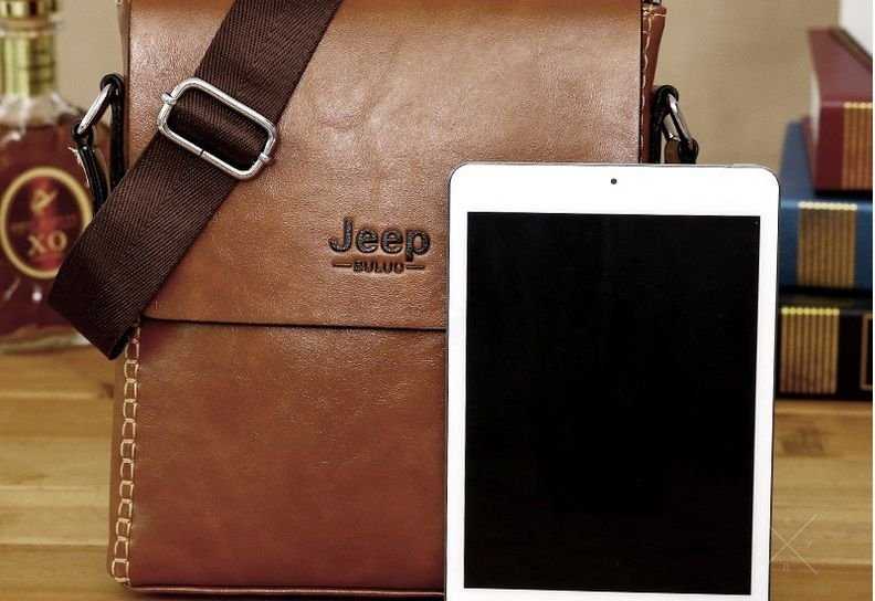 Мужская кожаная сумка Jeep + подарок