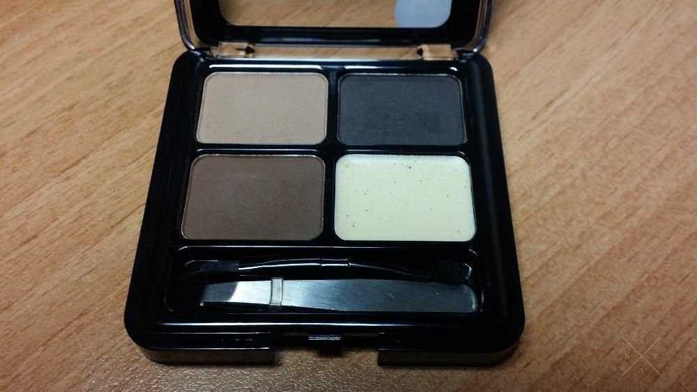 Матовые тени для бровей+воск+пинцет BeautyUK HighBrow Kit