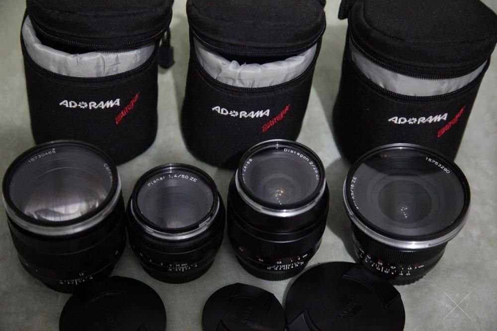 Набор линз от Zeiss - 18mm, 28mm, 50mm, 85mm Lens for Canon EOS DSLR