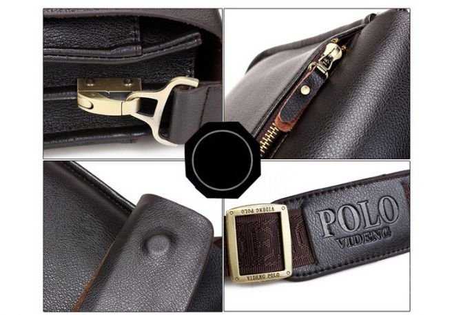 25*22*7 сумка Polo мужская через на плечо купить, сумки кожа, кожанная