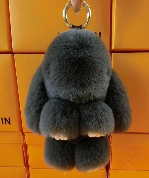 Кролик брелок на сумку,меховой зайчик, подарок девушке,игрушка Jeka jk