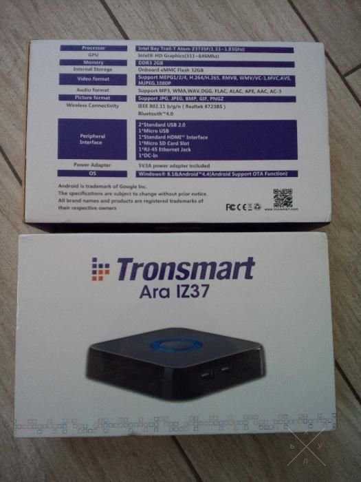 Мини компьютер Tronsmart Ara iz37 Windows 10+Android Intel 2/32Гб новы