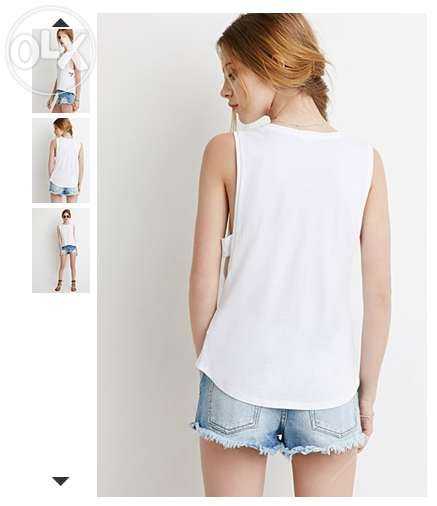 футболка forever 21 forever21 Cutout Muscle Tee