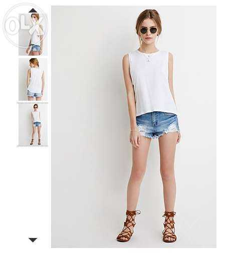 футболка forever 21 forever21 Cutout Muscle Tee