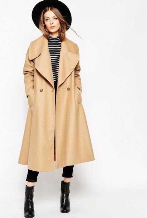 Шерстяное пальто оверсайз ASOS S/M и M/L