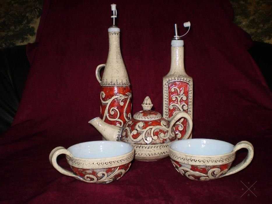 Чайный сервиз (чайник) и чашки для чая подарок сувенир кухня восток