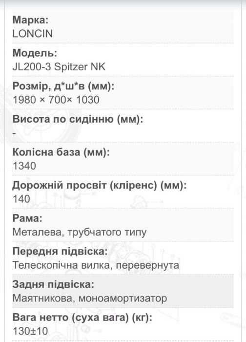 Продам мотоцикл loncin