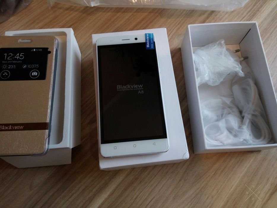 Blackview A8 золото gold новый в наличии +чехол книжка + наушники