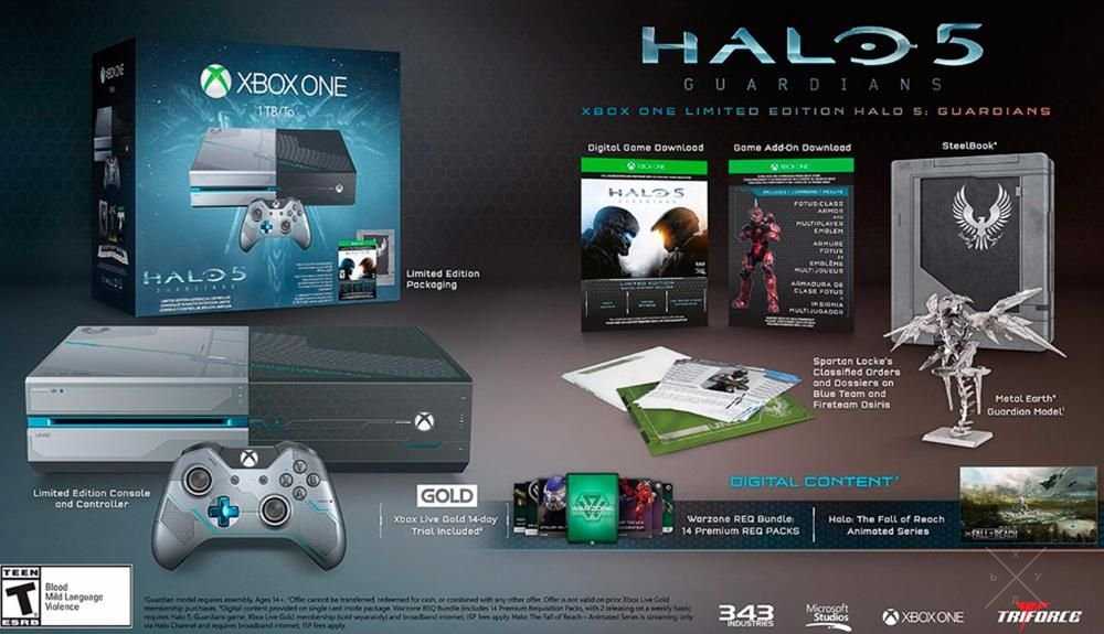Стационарная игровая приставка Microsoft Xbox One + Halo 5: Guardians