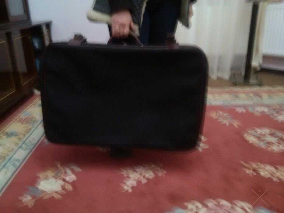 Чемодан! текстиль! Германия! кожа! на колесиках! Master Pack!
