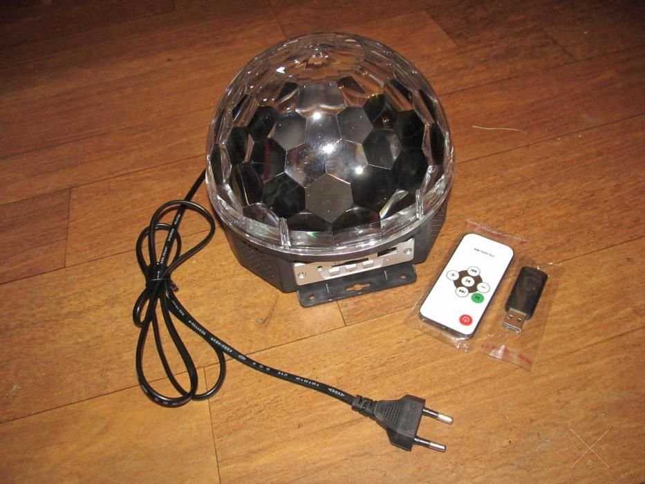 Диско-шар LED Magic Ball Light+пулт+USB+SDcard