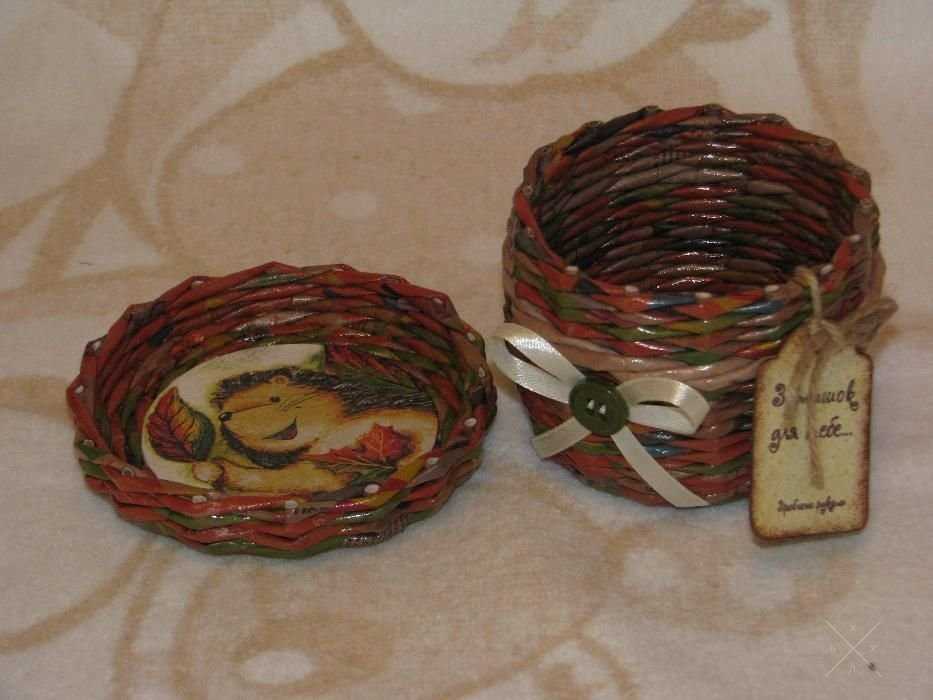 Шкатулка из бумажной лозы