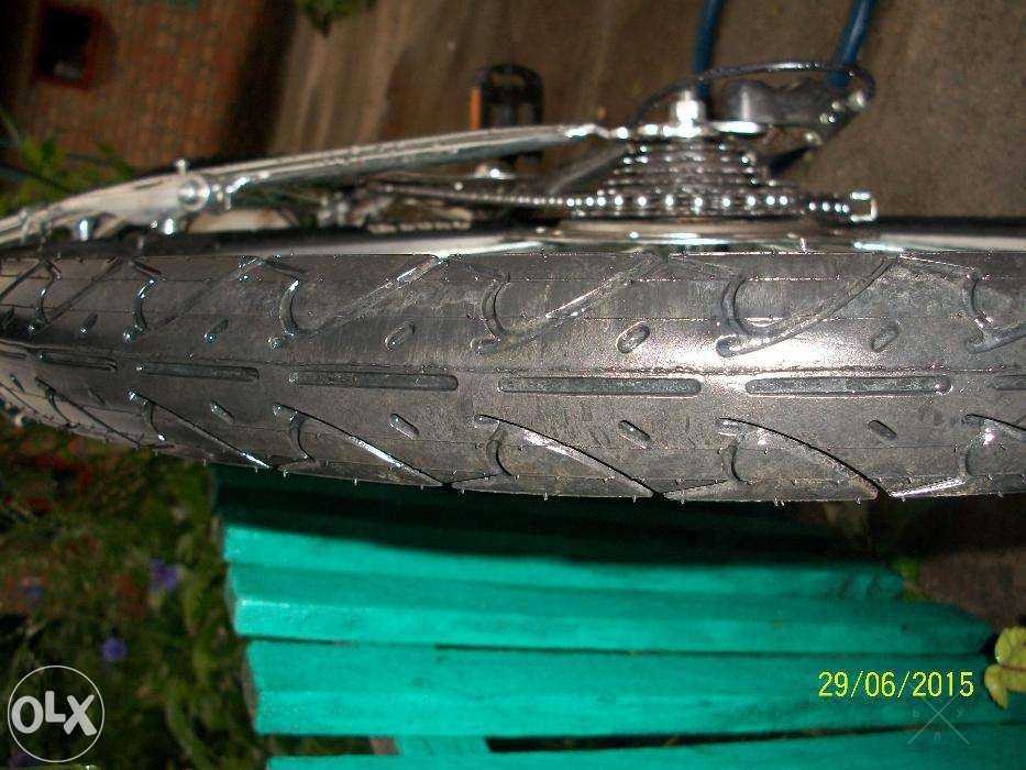 хромированый горный велосипед