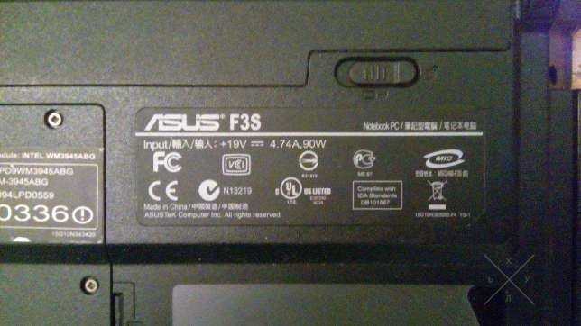 Ноутбук ASUS F3S