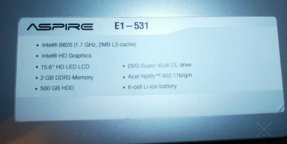 Ноутбук Acer Aspire E1-531-B822G50Mnks