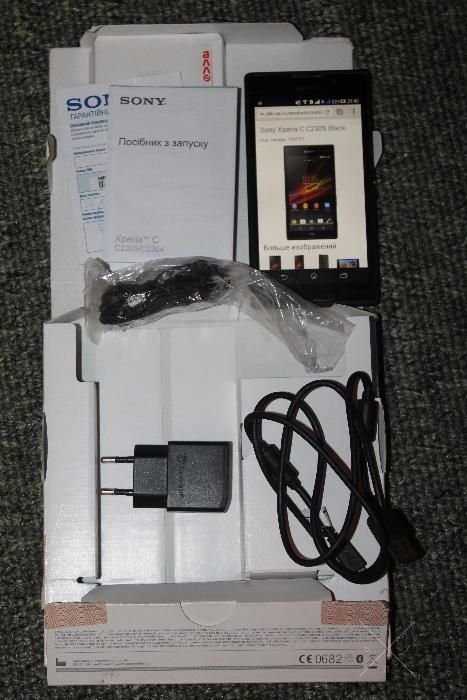 Sony Xperia C C2305 Black (2-SIM) ПОВНИЙ КОМПЛЕКТ+подарунок!