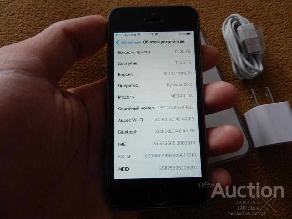 Apple IPhone 5s 16GB Space Gray Neverlock