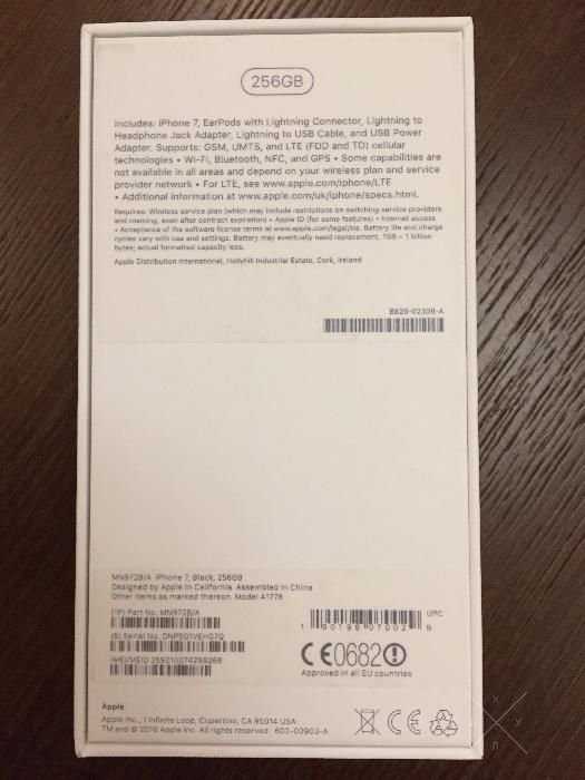 Продам iPhone 7 Black 256Gb (from UK, unlock)