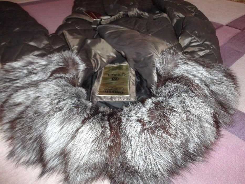 Шикарный, качественный ПУХОВИК класса ЛЮКС. Мех ЧЕРНОБУРКА.