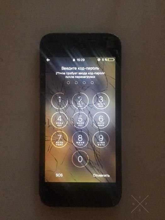 Iphone 5 16gb, битый