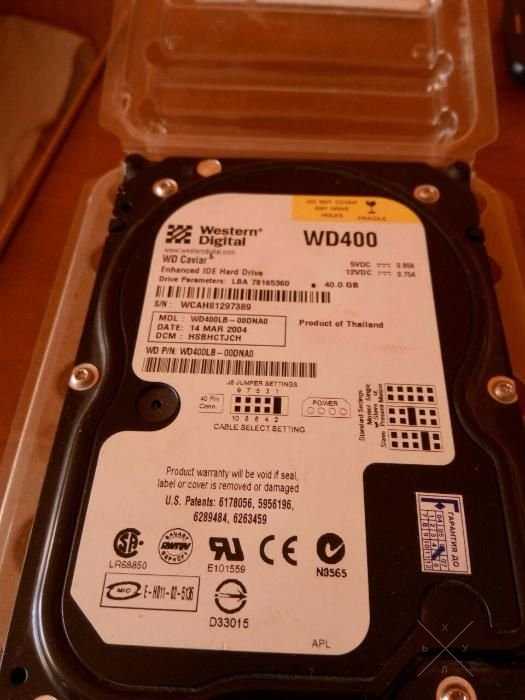 Жесткий диск HDD Western Digital 40 Gb IDE