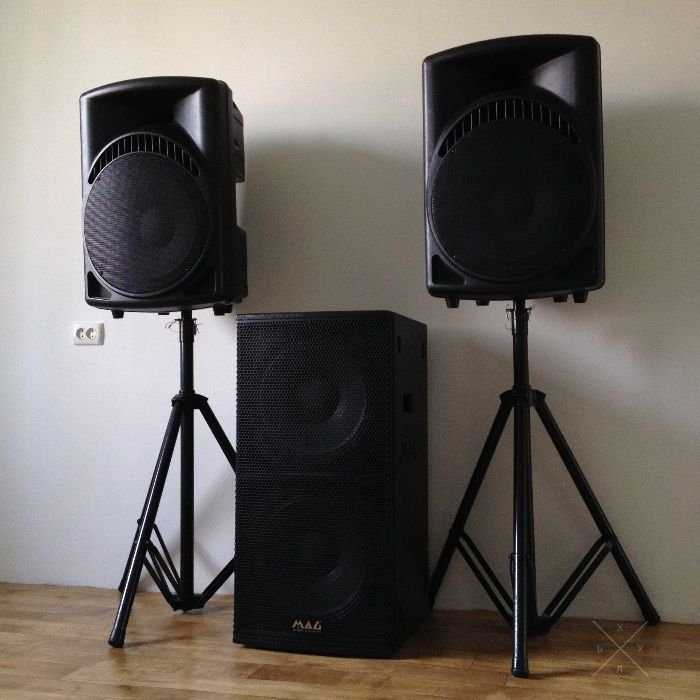 Сабвуфер MAG MD 2545B, 1000Вт, 2х15". Состояние нового!