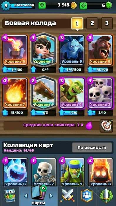Clash Royal 9 лвл 2800+